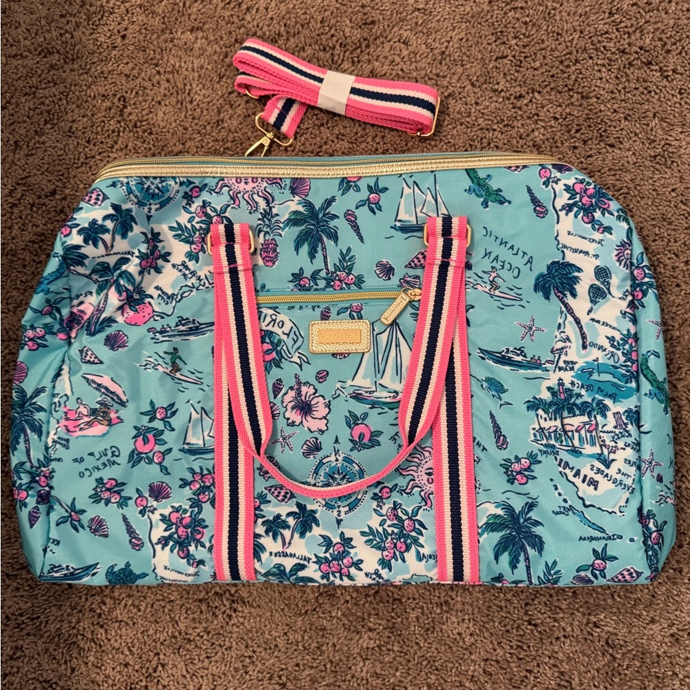 Lilly Pulitzer Bag Amalfi Blue Lilly Road Trip